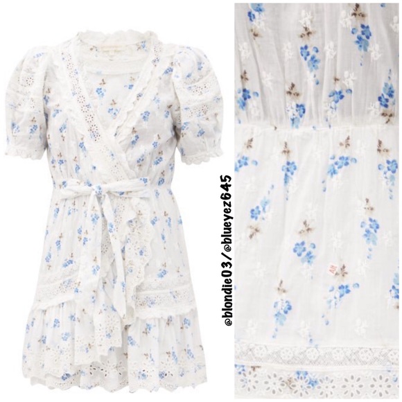 LoveShackFancy “Belen” dress in brilliant blue print 6 - Picture 2 of 6